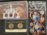 Sacagawea Dollars, Lincoln Pennies, US Coin Set con 346