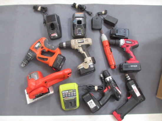 Large Lot of Power tools and chargers untested Will Not Be Shipped con 757