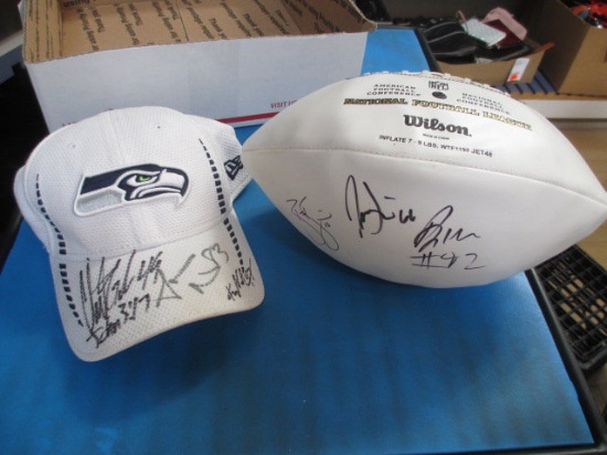 Seahawks Football and Hat signed con 757