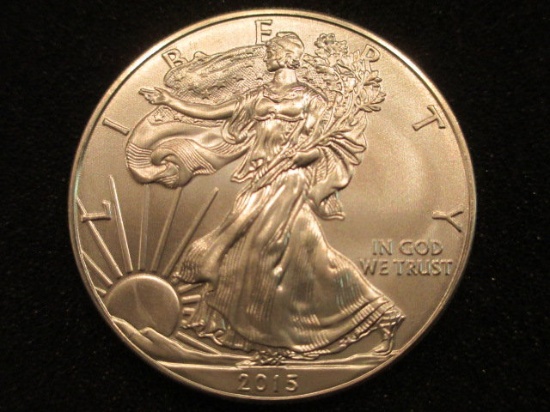 2015 1oz Silver Eagle con 200