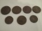 7 Russian Bronze Coins con 583