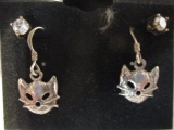 Two Pair of Sterling Earrings con 583