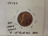 1973-D US Error Penny con 583