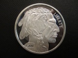 1 Troy oz .999 fine Silver Round UNC con 200