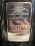 10 oz .999 Fine Silver Bar UNC con 200