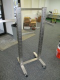 Industrial Metal Clothes Rack on Wheels 63x26 Adjustable Will Not Be Shipped con 943