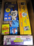 Lot of Baseball Football and Hockey Sets and Cards con 346