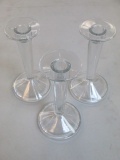 3 Crystal Candle holders Will Not Be Shipped con 12
