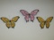 3 Metal Butterfly wall Hangers 17x12 inches No Shipping con 317