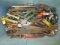 tote of misc Tools Files, Tin Snips, and Nut Drivers and more No Shipping con 595