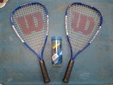 Two Wilson Racket ball Rackets 22