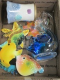 Lot of misc Fish chimes Blown glass and Ceramics No Shipping con 454