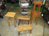 4 Wooden Plant Stands No Shipping con 317