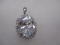 Sterling Silver Pendant with Faction Crystal Stone - con 583