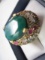 Sterling Silver Cocktail Ring with Emeralds, Rubies and White Topaz - Size 7.75 - con 583