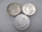 Three 1921 Morgan Silver Dollars - P,D,S - con 200