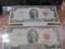 2 1953 Red Seal Bills - con 346