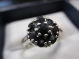 Sterling Silver Rign with Hematite Stones - Size 5.5 - con 583