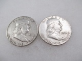 Two 1961-D Franklin half Dollars - con 200