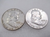 Two 1961-D Franklin Half Dollars - con 200