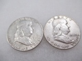 Two 1962-D Franklin half Dollars - con 200