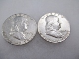 Two 1963-D Franklin Half Dollar - con 200