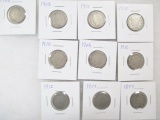 10 V Nickels - Various Dates - con 346