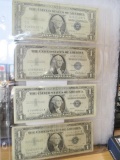 4 Blue Seal US Dollars from 1935 & 1987 - con 346