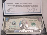 Morgen Mint World's First Hologram $2.00 Bill - con 346