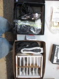 2 Wahl Electric Clippers and Box of Clipper Heads - con 757