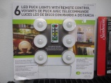 6 New Puck Lignts with REmote Control - con 576
