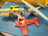 3pc Decorative Model Airplane Lot - con 310