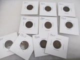 Ten Indian  Head Pennies - Various Dates - con 346