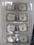 Four Blue Seal Dollar Bills 1957a, 1935b, 1935d, 1957a - con 346