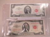 1963 and 1953b Red Seal Two Dollar Bills - con 346