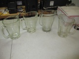 Four Large Glasses and Vintage Beer Pitchers -> Will not be Shipped! <- con 620