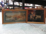 Malay Straw Picture with Asian Shadow Box from 50's -> Will not be Shipped! <- con 317