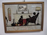 Vintage Silhouette Painting with Thermometer  On Glass -> 6