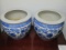 Two Porcelain Flower Pots - 13x10 - con 622