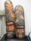 Two Hand Carved Face Sculptures - 24