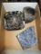 Blown Glass Ashtray and Collectible Rocks - con 317