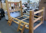 Full Size Log bed - Headboard, Footboard, rails, Ladders -> Will not be Shipped! <- con 626