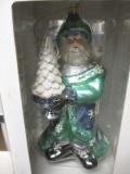 Fitz and Floyd Crystal Winter Santa with Tree - con 317