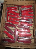 25 Red Pocket Knives - con 757