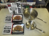 Non STick RibRacks with Stainless Steel Pans -> Will not be Shipped! <- con 287