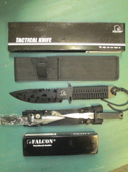 3 New Falcon Knives - 1=11" 2=6.5" - con 178