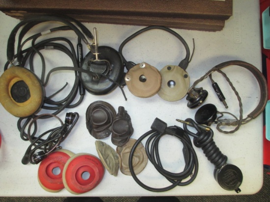 Anitque Headphones and Microphone  - con 757