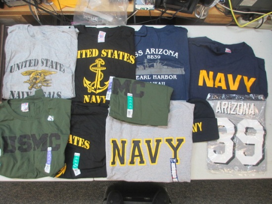 New US Navy and Mariners XL t-Shirts - con 757