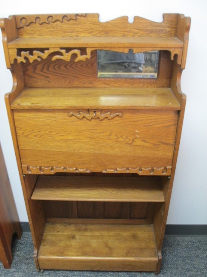Drop  Front Secretary Cabinet with Key - 30x10x58 -> Will not be Shipped! <- con  757
