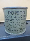 Seven WWII Era Fuel Tablet Ration Heating Cans -> Will not be Shipped! <- con 757
